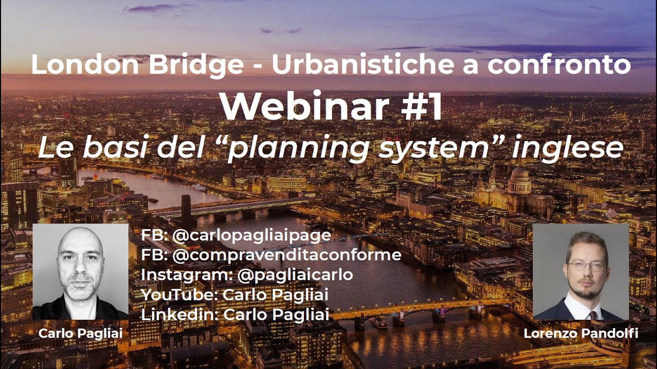 Urbanistica UK e ITALIA a confronto (The basis of the English Planning)
