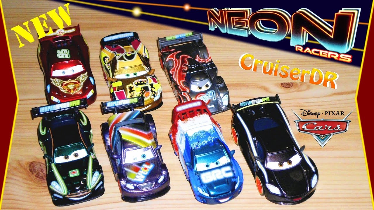 BRAND NEW Disney Pixar Cars  2014 Neon Racers Series 7 Various Race Cars 1:55 Scale Mattel