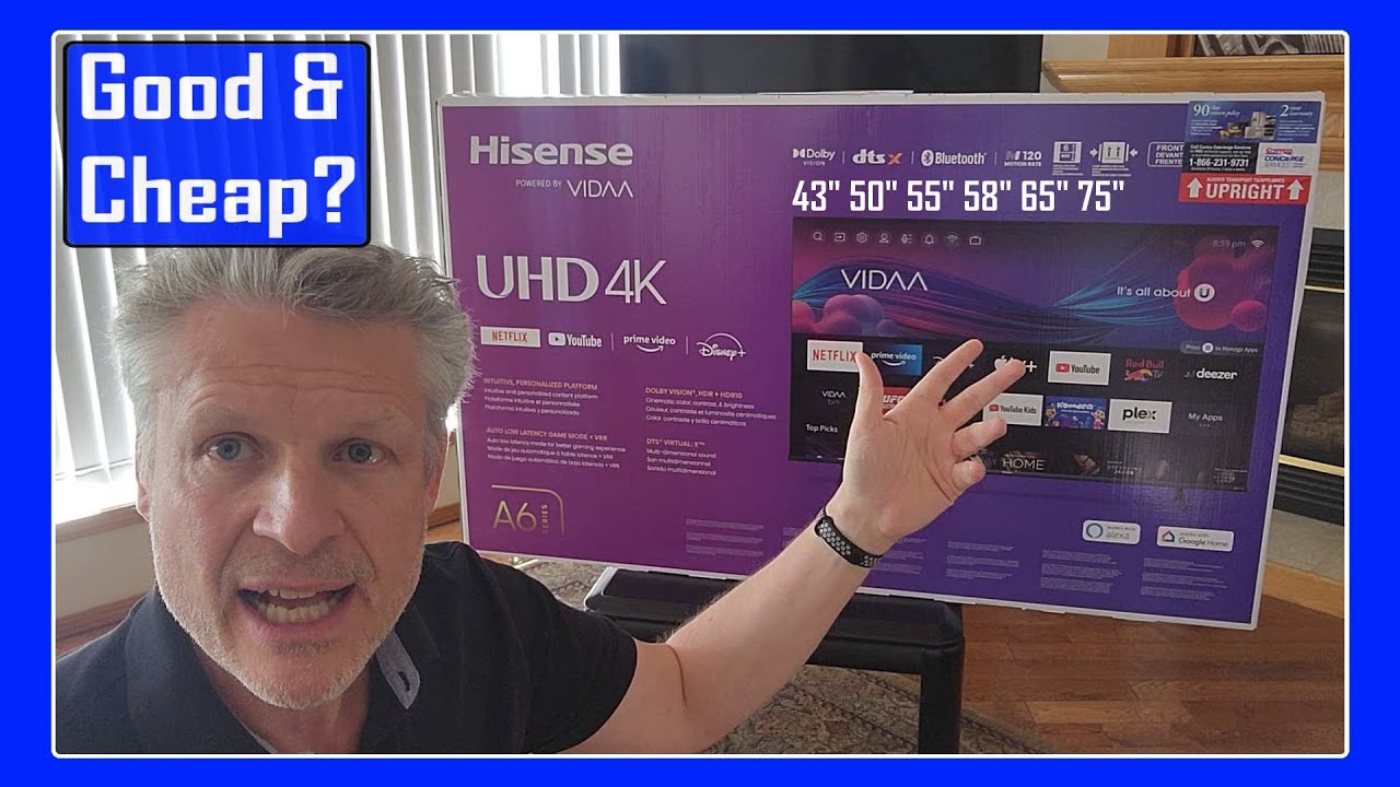 Хороший и недорогой! Обзор и распаковка телевизора Hisense 55A6KV