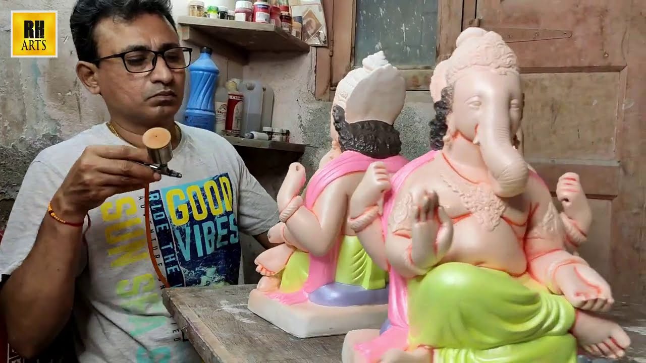 How to Paint Ganesh Murti | Ganesh Murti Painting 2020.
