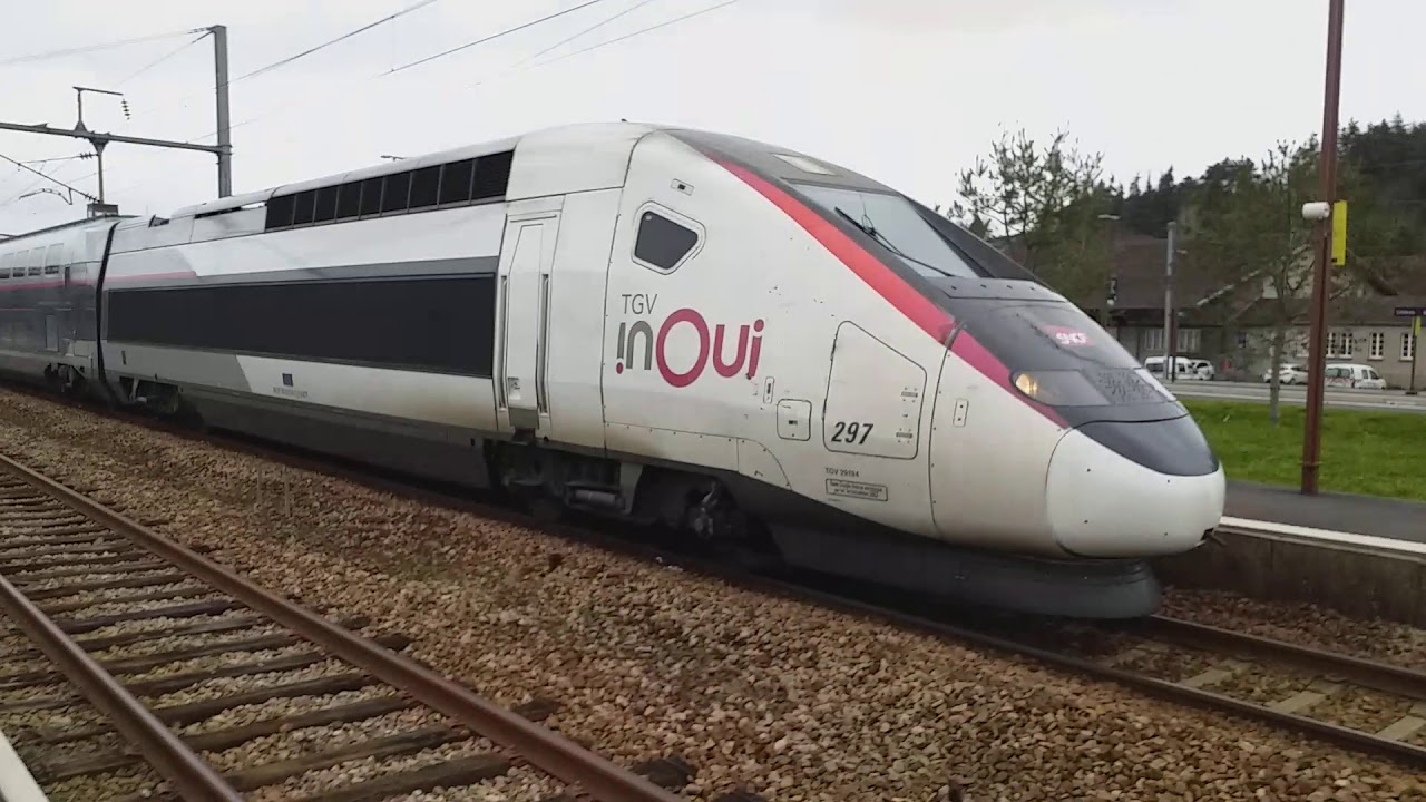 TGV In⭕ui Cherbourg-Bourg St Maurice à Lisieux + Passage d'un INTERCITÉS (sifflet)