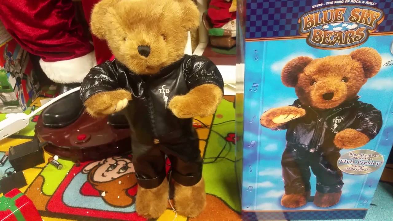 Animated "Blue Sky Bears" elvis teddy bear