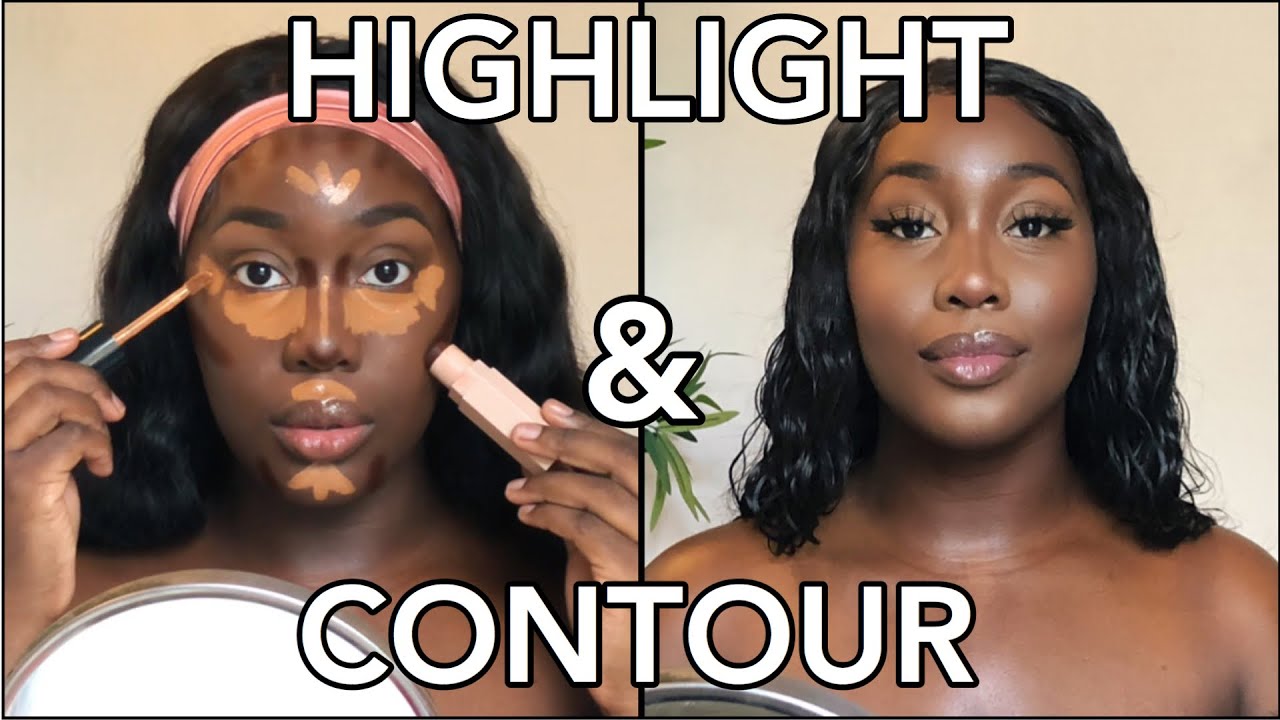 HOW TO HIGHLIGHT AND CONTOUR: FOR DARK SKIN (BEGINNER FRIENDLY) Ft Beauty Forever Hair