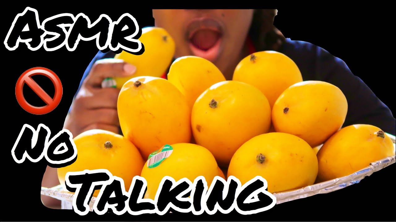 ASMR: Sweet Juicy Mangoes (NO TALKING)| Eating sounds| Slurping | Smacking |