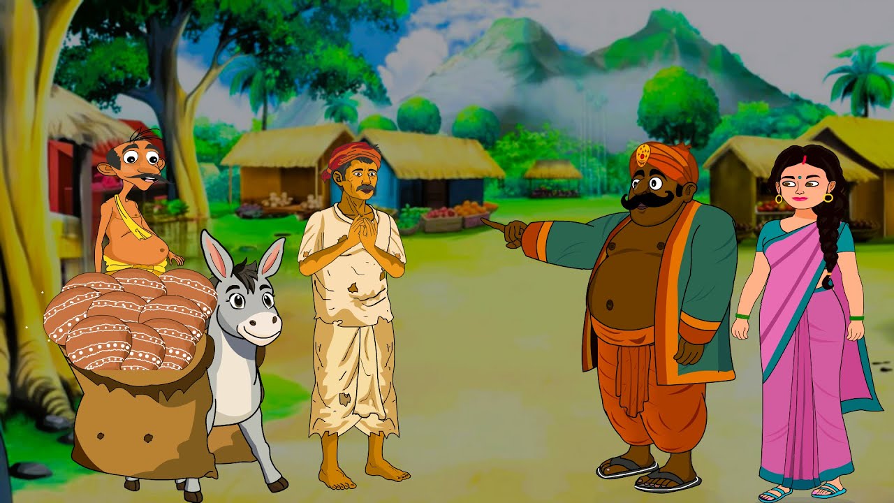 गरीब कुम्हार और वफादार गधा | Hindi Story | Moral Story | Cartoon story in hindi | #cartoon