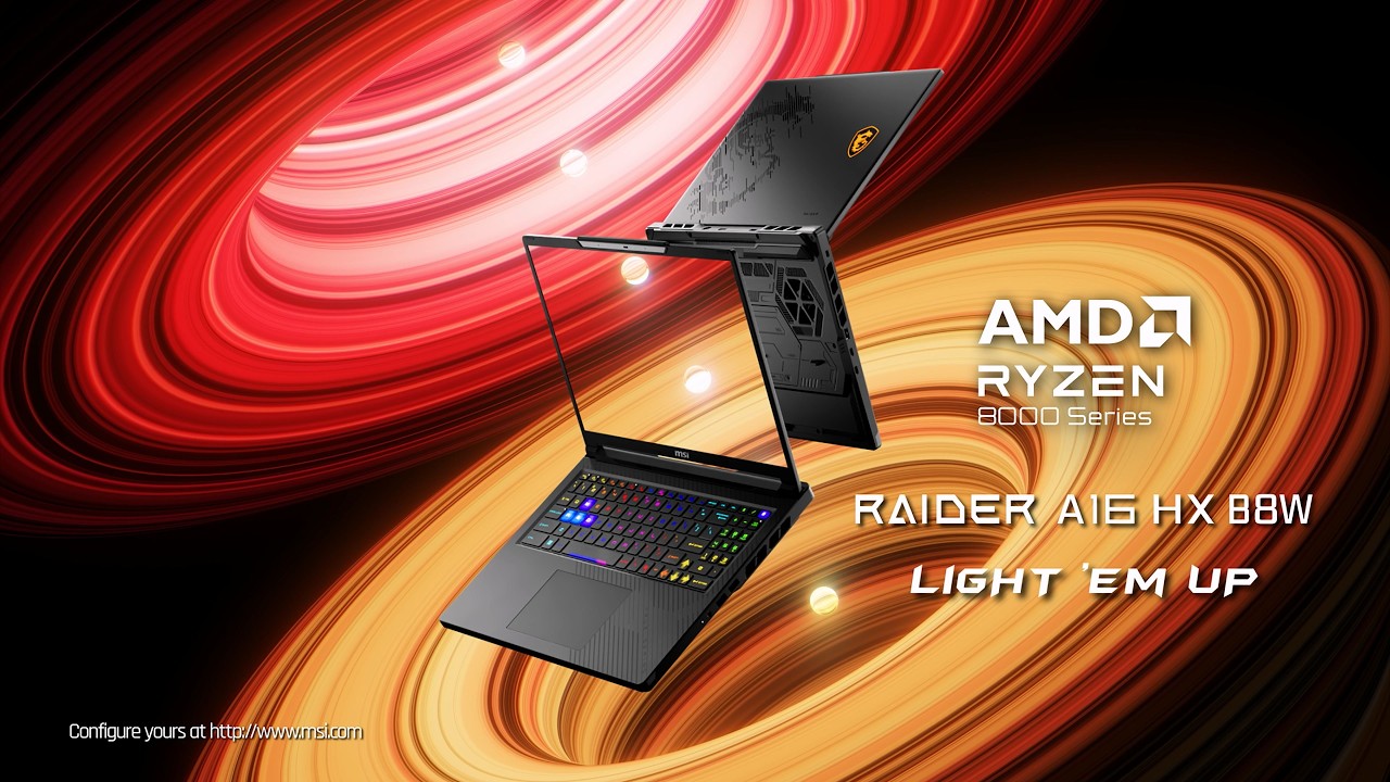 Raider A16 HX B8W - Light 'em Up | Gaming Laptop | 16-Inch High-Performance | MSI