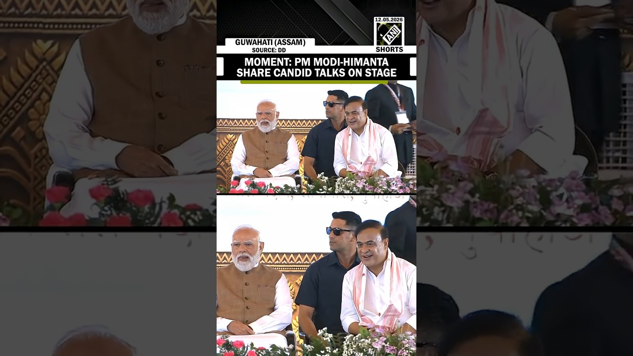 WATCH: PM Modi, Assam CM Himanta Biswa Sarma share candid talks on stage at oath-taking ceremony