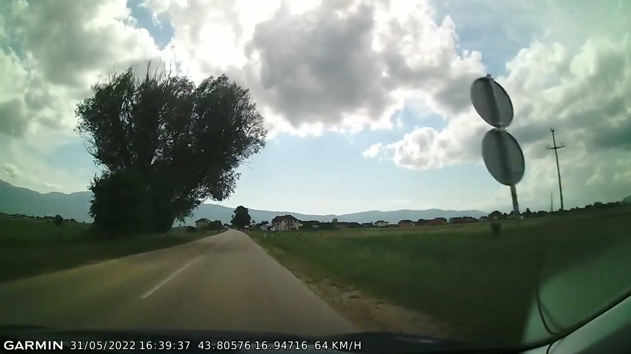 DRIVE #1958: Livno (Bosnia and Herzegovina)-Sinj (Croatia) (timelapse 4x) *Read Description*