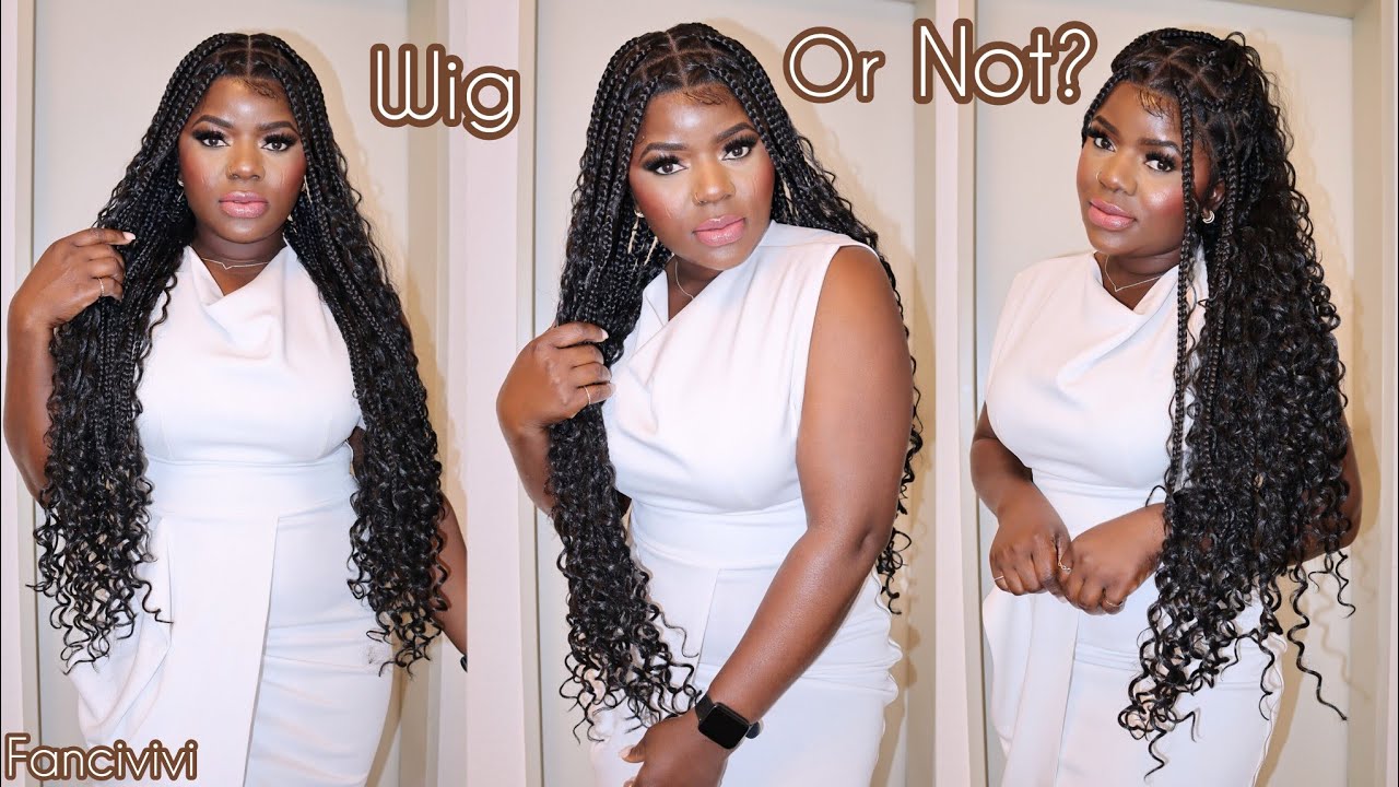 Boho Knotless Box Braid | 360 Full Lace Braided Wig Ft FANCIVIVI | Dilias Empire.