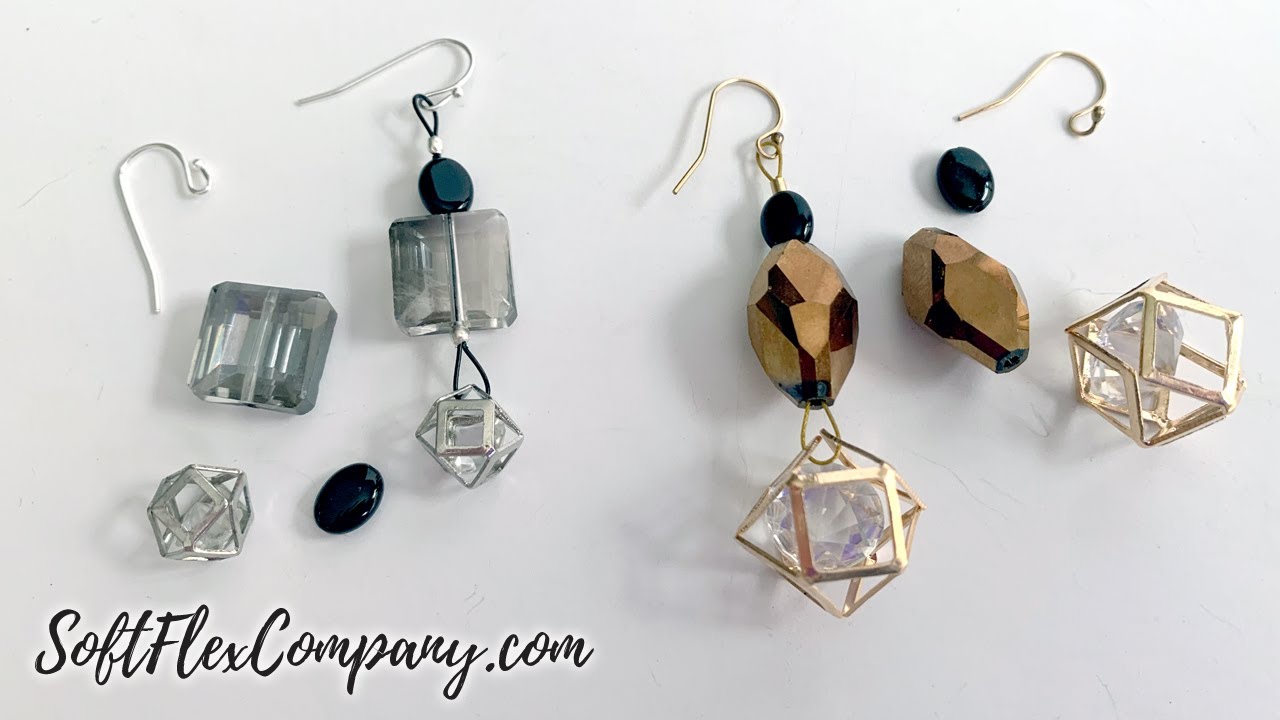 How to Make Cage Bead Drop Earrings & Crimp Soft Flex Beading Wire: Free Spirit Beading with Kristen
