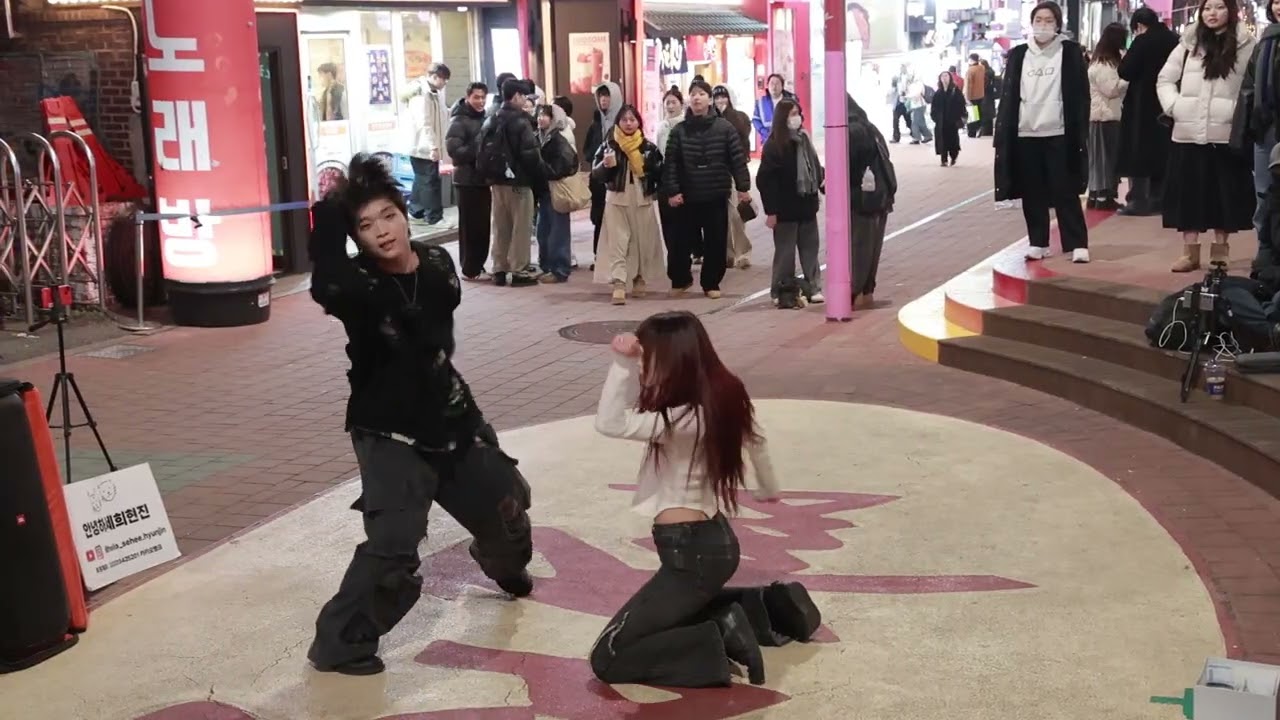 Kpop&JHKTV]Hello Hyunjin&Saehee hongdae kpopdance#엘리베이터백호#안녕하세 현진&세희 홍대케이팝댄스