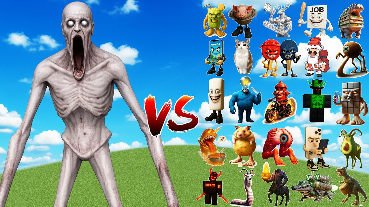SCP-096 (Shy Guy)vs NEW Brainrot Bosses | Minecraft Mob Battle