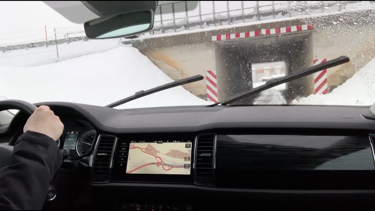 My Skoda Kodiaq - Driving in Snowstorm (TESTDRIVE IN SNOW)