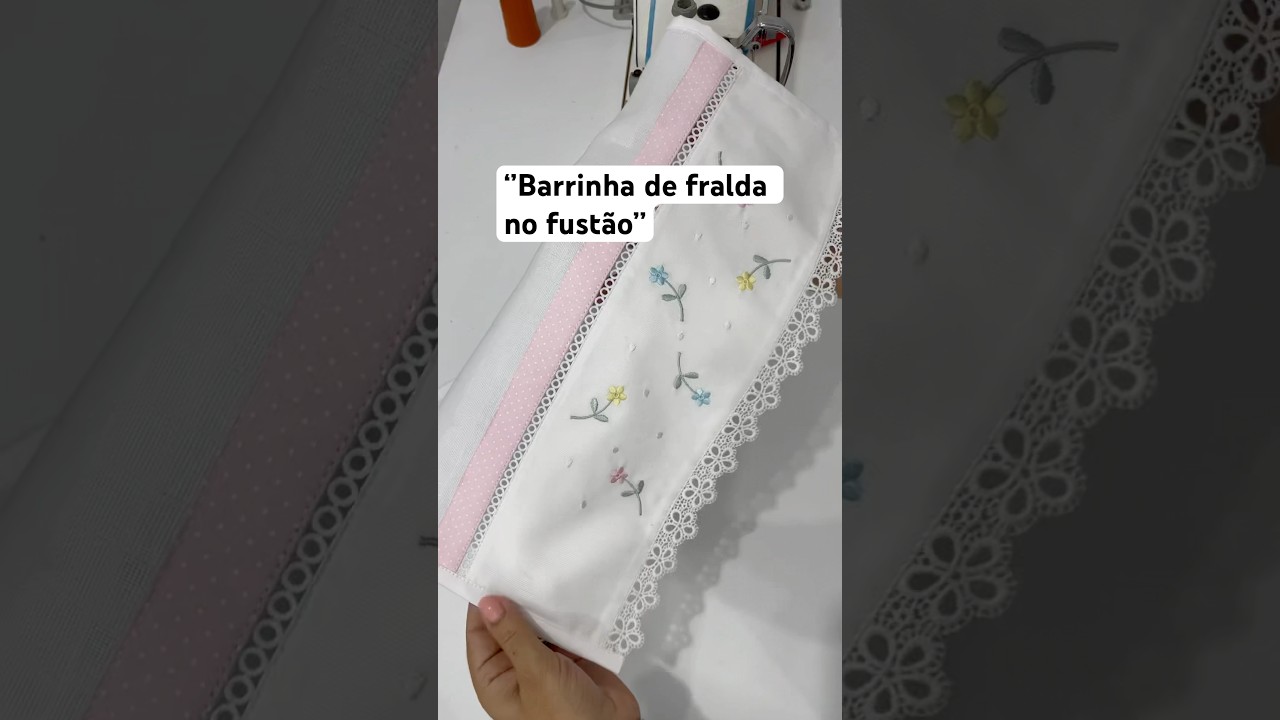 Inspira&ccedil;&atilde;o de barrinha de fralda no fust&atilde;o. #costura #costuretododia #costuracriativa #passoapasso