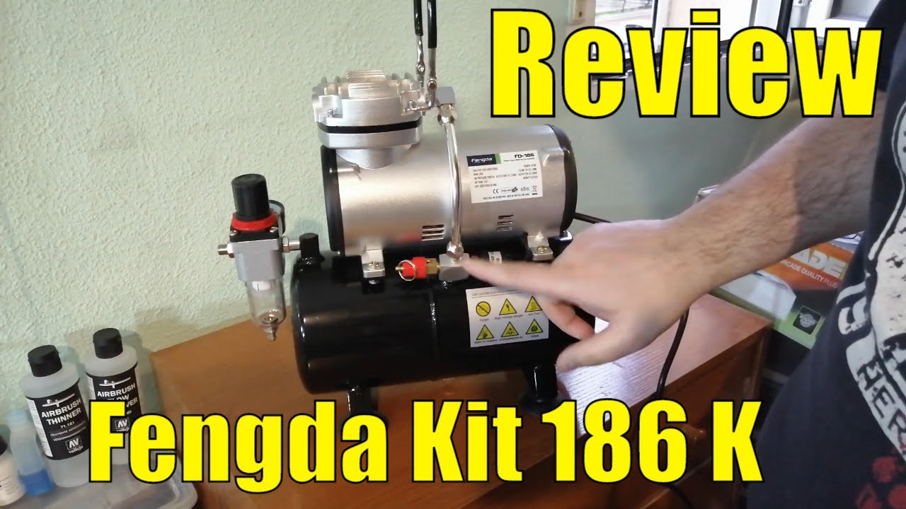 Kit de aerógrafo y compresor Fengda FD-186K - Review y Unboxing - Que aerógrafo me compro?