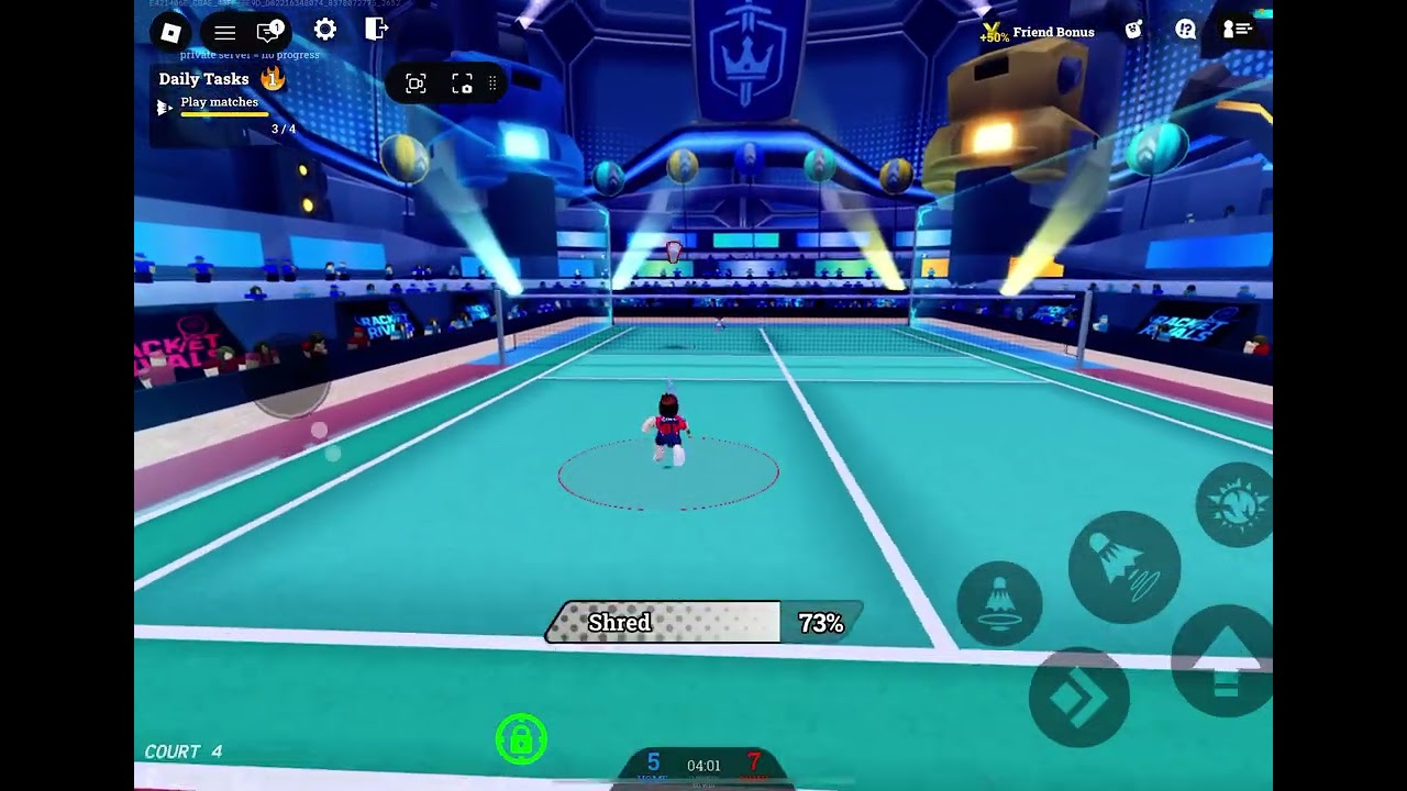 1v1ing crustego in racket rivals