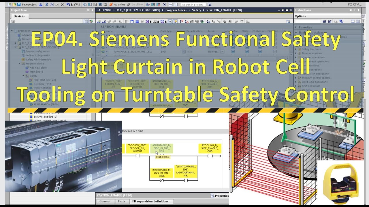 SA16.EP04 Siemens Функциональная безопасность – управление световыми завесами и поворотными столами