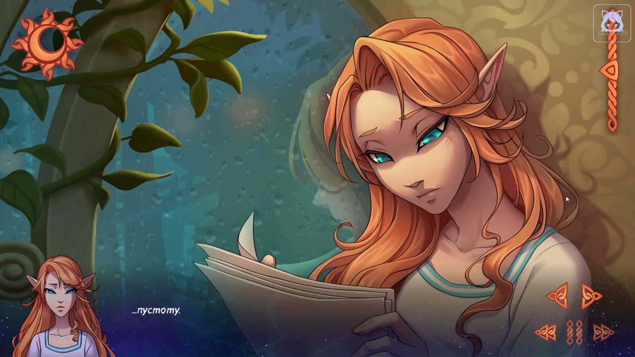 Русская визуальная новелла про эльфов! Прохождение Артефакт Соль и Мани Демо