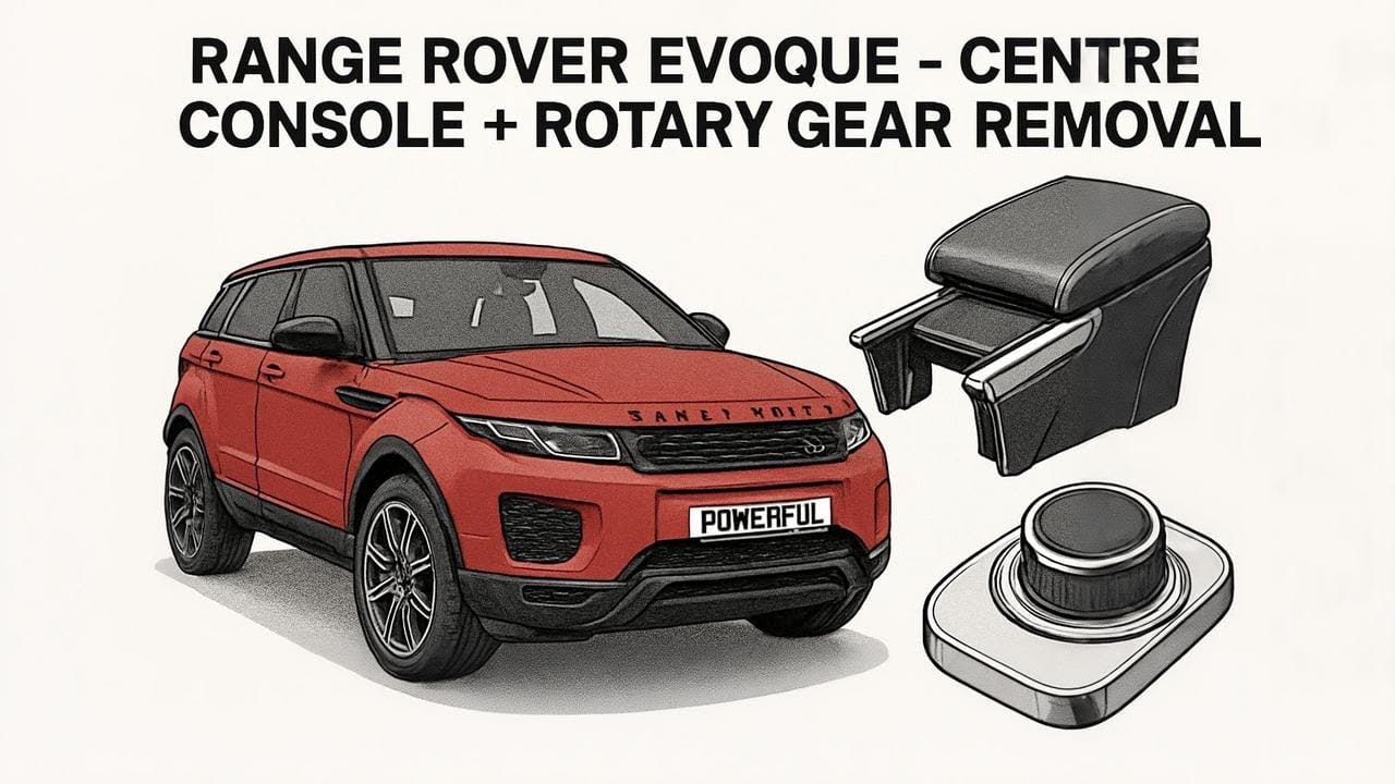 How to remove centre console / Gear Selector from Range Rover Evoque 2012