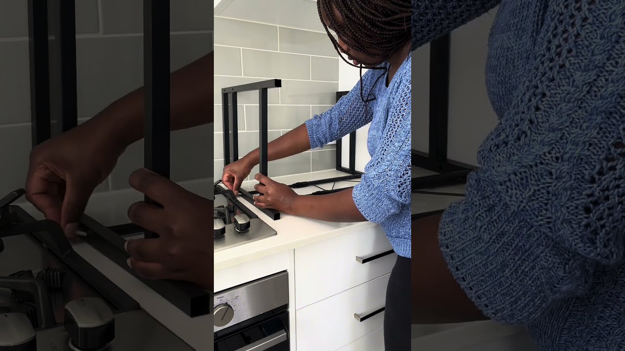 Maximize kitchen space with this  expandable microwave shelf rack - game changer!!