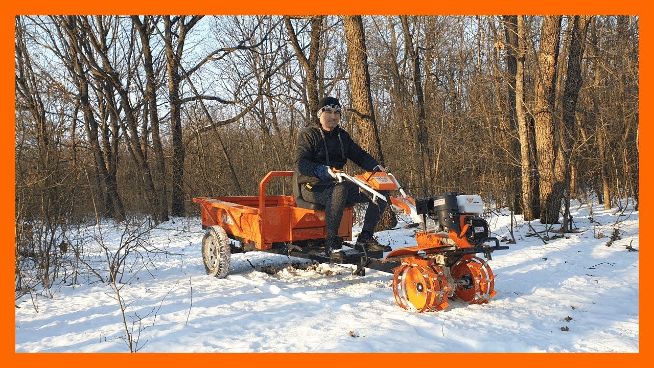 PLIMBARE PE ZAPADA CU MOTOCULTORUL / MOTOSAPA RURIS 731K ACC SI REMORCA RURIS 550 600 KG