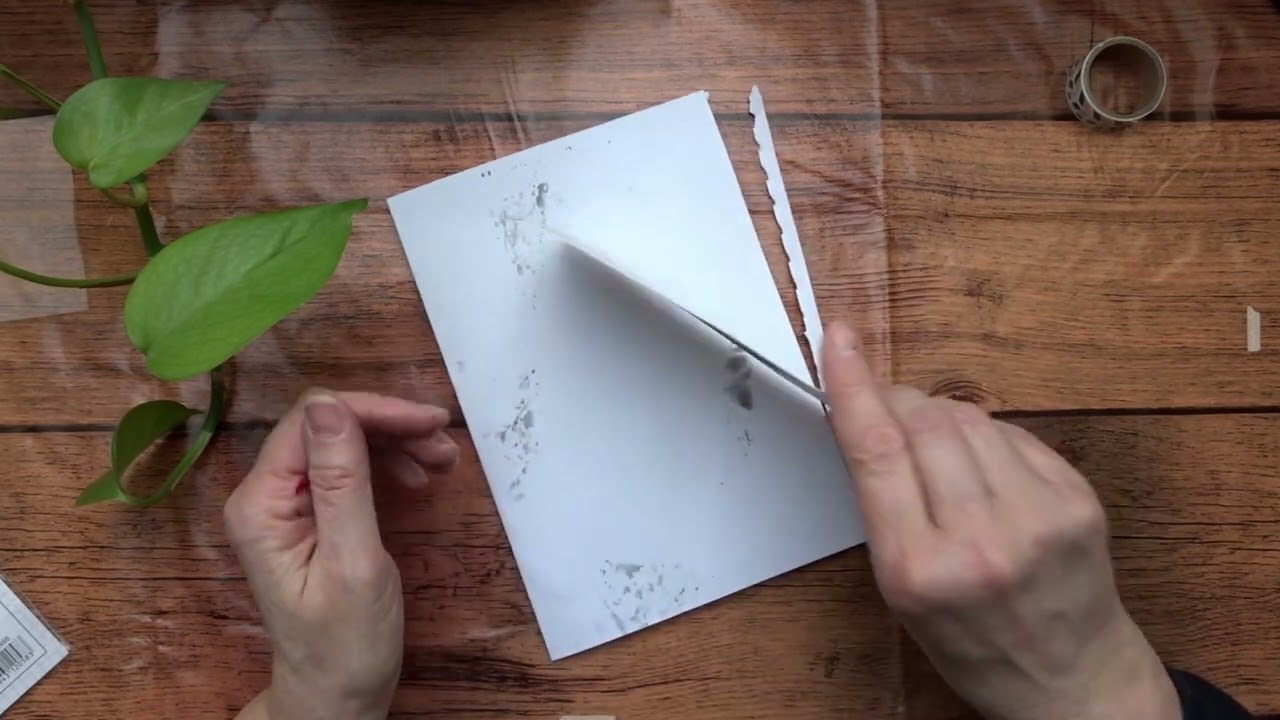 Studio light stempel inkleuren met ecoline brush pennen. Slimline kaart .