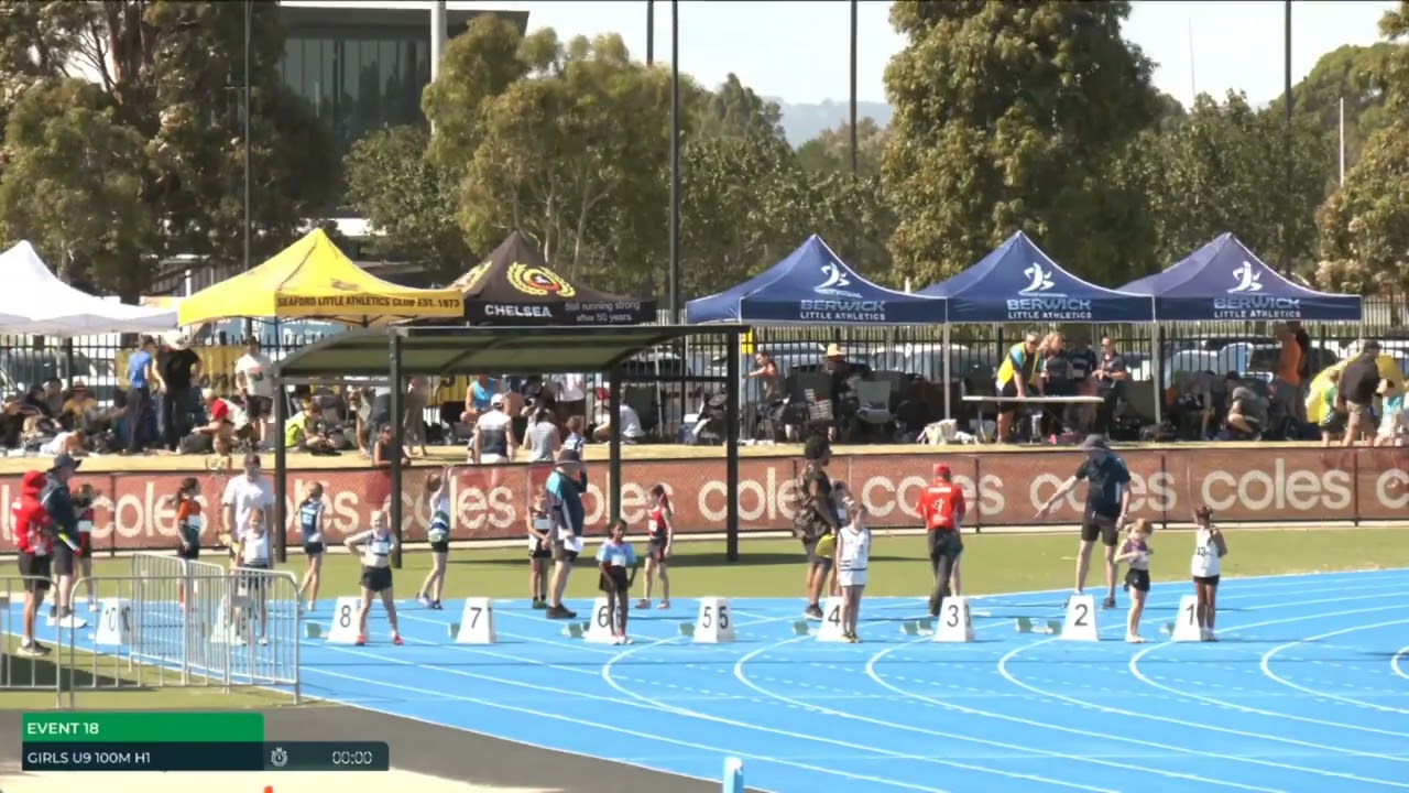 Girls U09 100m Heat 1: 2025/26 State Combined Event Championships