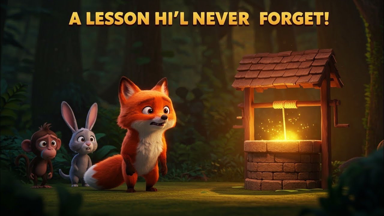 🎬 The Selfish Fox Who Lost Everything 🦊💧 | A Magical Moral Story for Kids ✨📚#KidsMoralStories 