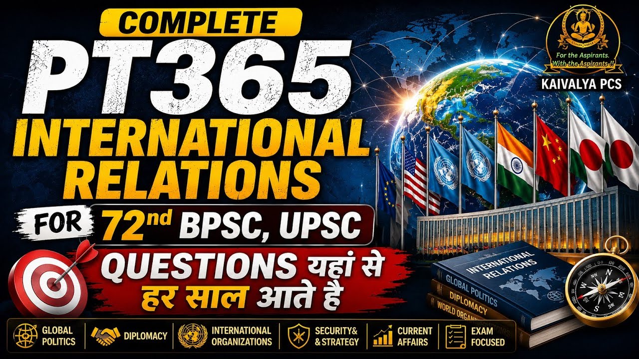🔥Complete PT365 INTERNATIONAL RELATIONS🔥| 72nd BPSC CURRENT AFFAIRS 