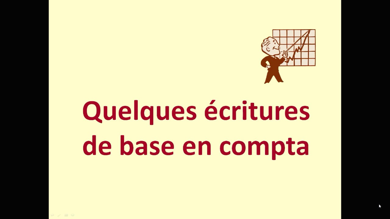Quelques &eacute;critures comptables de base