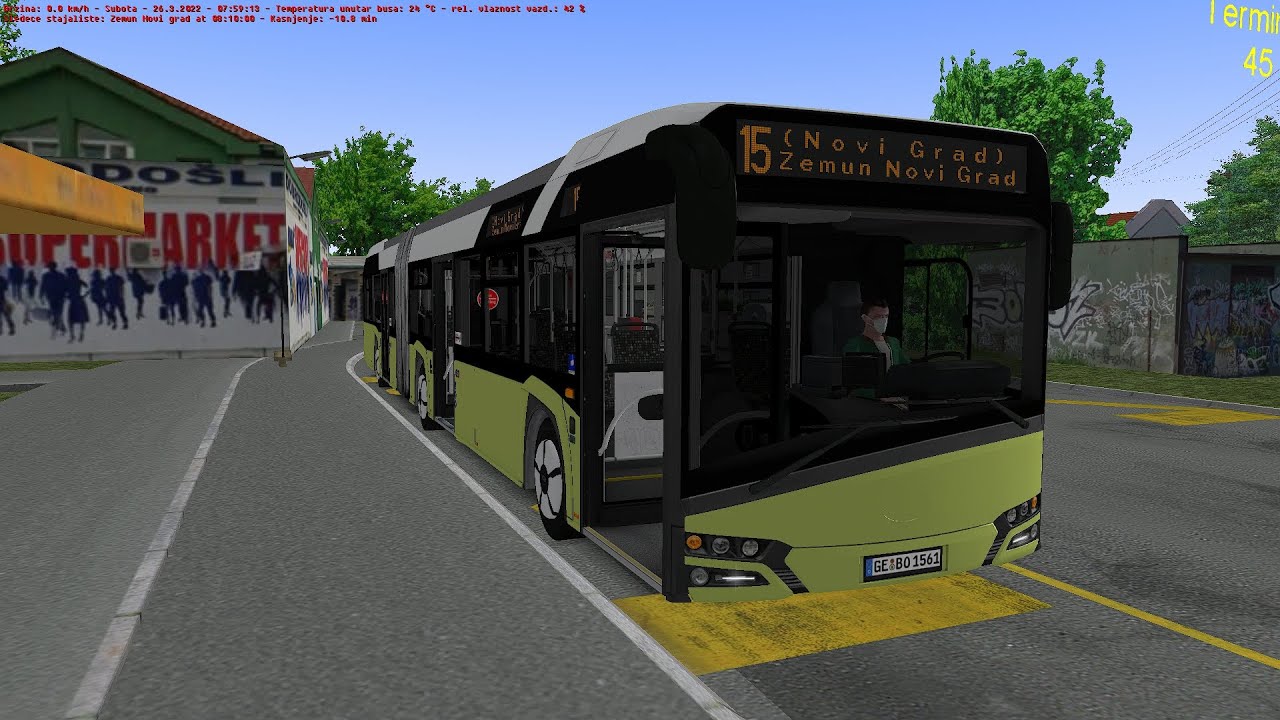 Omsi 2 - Belgrade - Line 15 - Solaris Urbino 18 IV