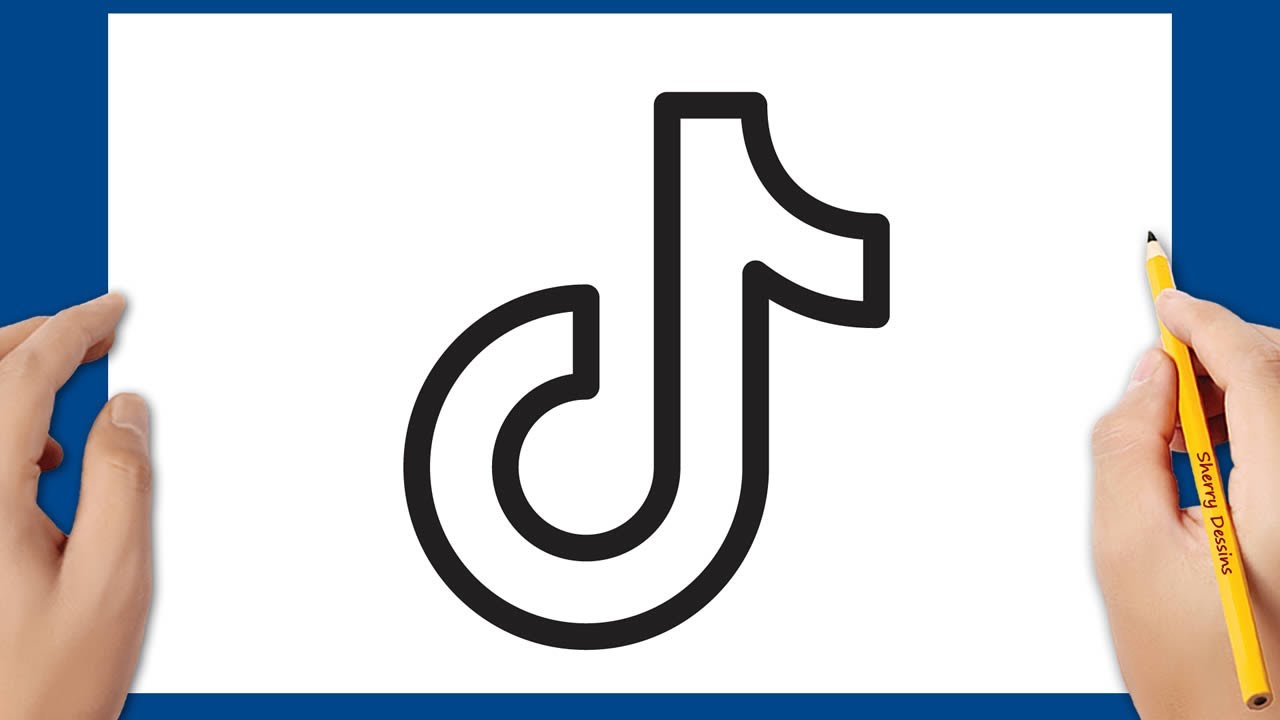 Comment dessiner le logo Tik Tok facile