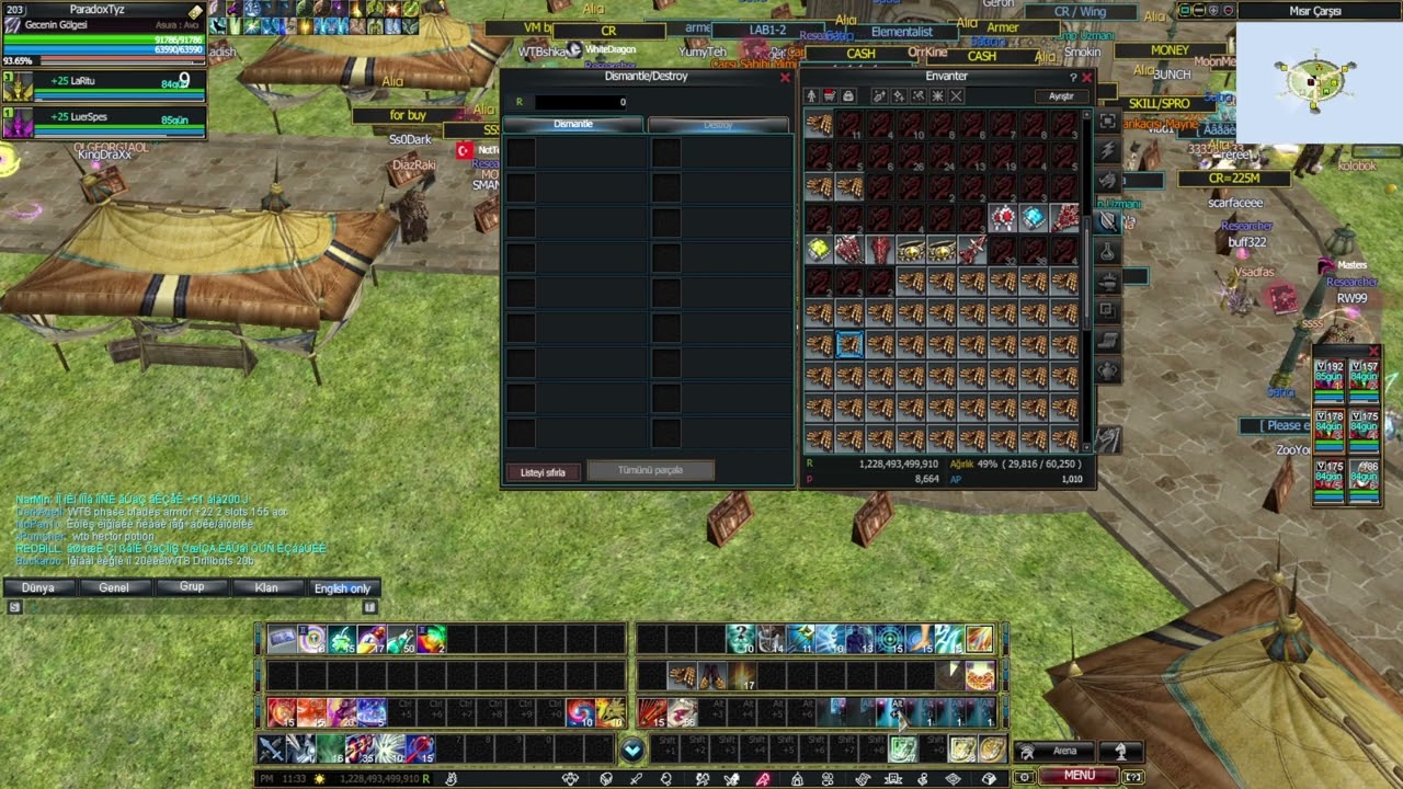 300 ayakkabi 300 eldiven 30 zirh power of change armorla enchant atiyoruz -Rappelz Space gün sonu