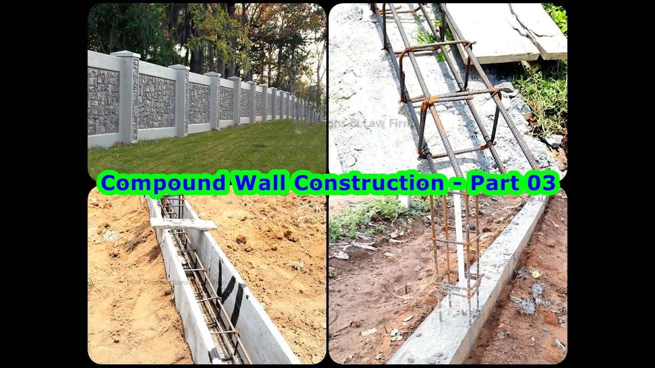 Compound Wall Construction - Part 03 (Plinth Beam Structure)