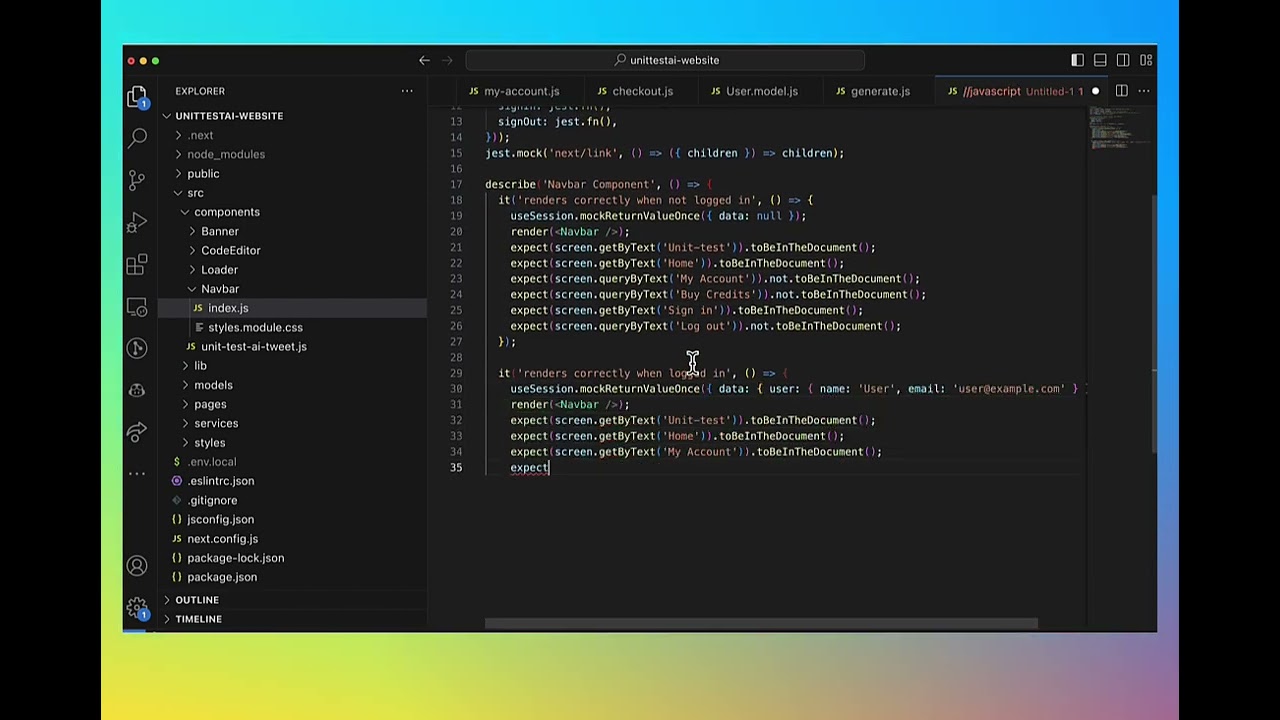 Generate Unit-Tests with AI. VScode Extension UnitTestAI