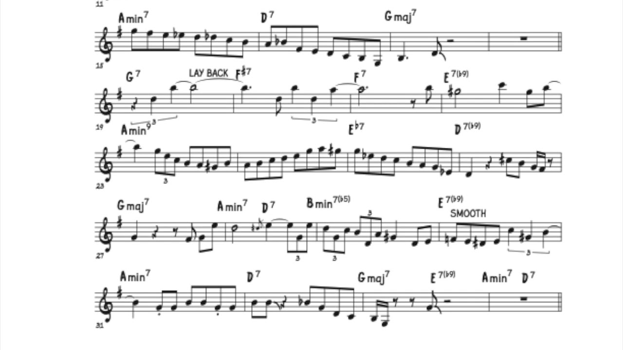 Bye Bye Blackbird - Clark Terry Solo Transcription