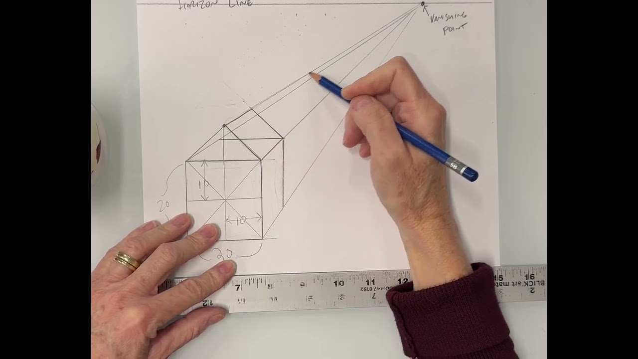 Simple house in perspective