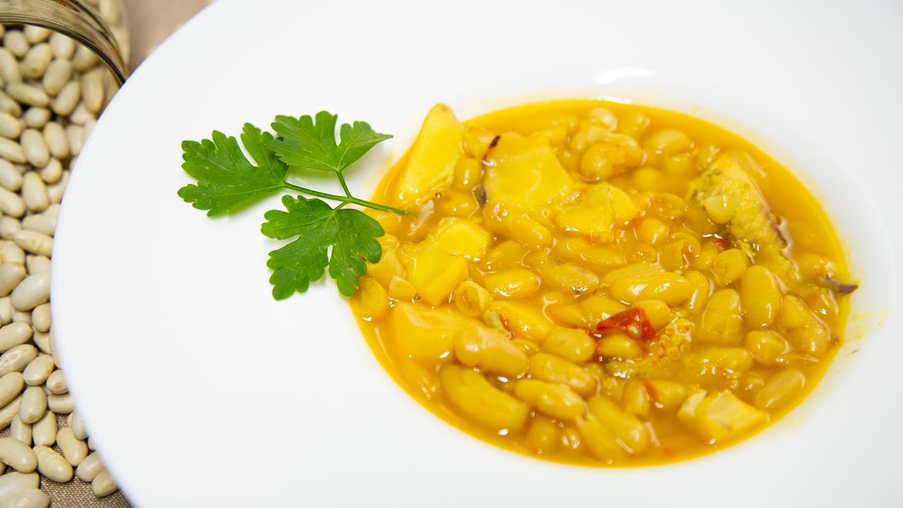 EL MEJOR GUISO de ALUBIAS con SEPIA.