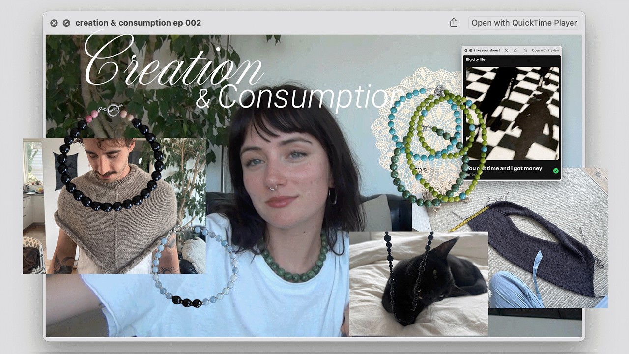 Beaded necklaces & knitting WIPs! What I've been making | Creation & Consumption ep 002