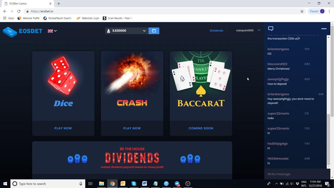 Testing the first provably fair dApp - EOSBet casino