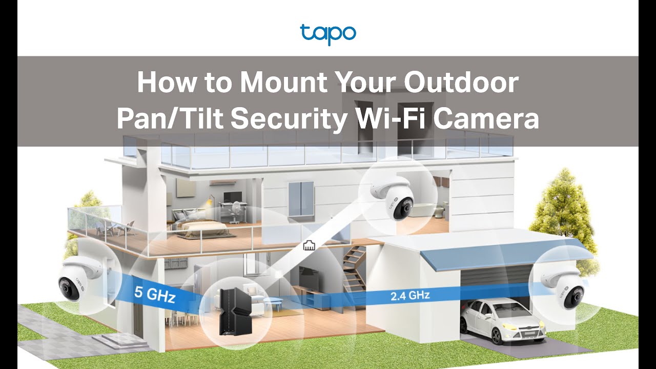 Как установить наружную панорамную/наклонную Wi-Fi-камеру безопасности (Tapo C560WS/TC46) | TP-Link