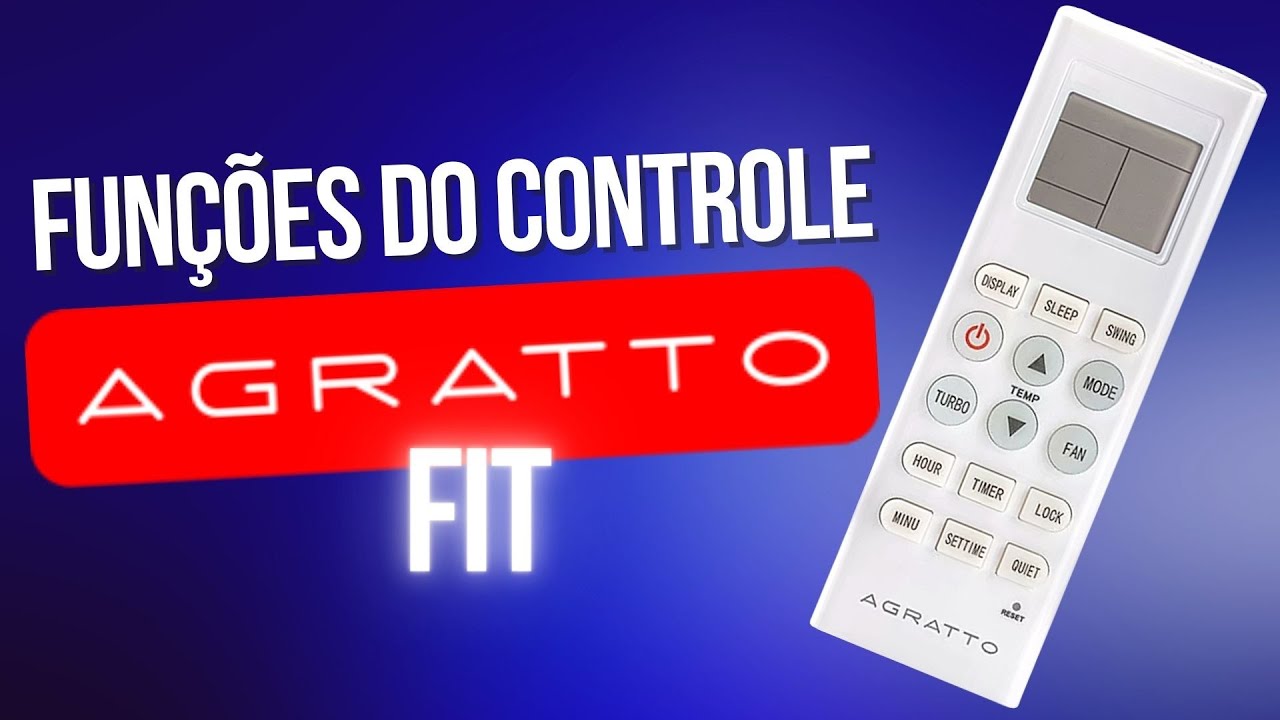 Controle REMOTO Ar condicionado Agratto Fit COMO USAR 🤔