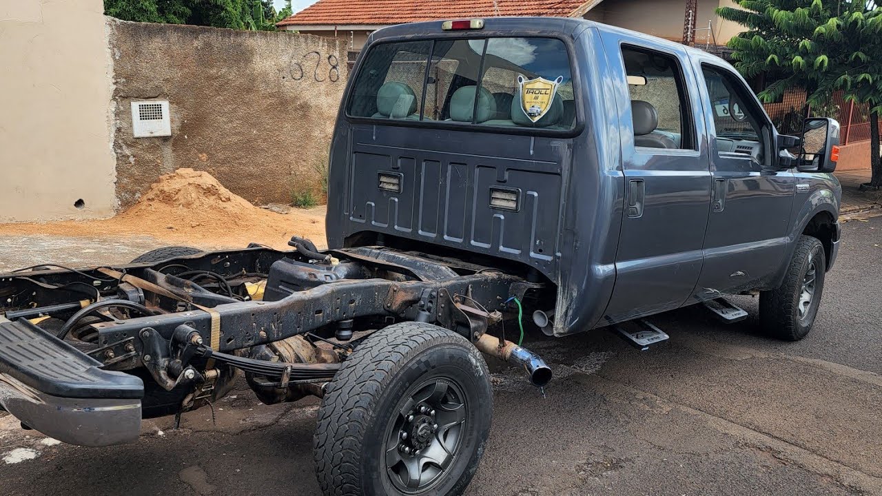 Como alongar chassi  f250 colocar caçamba  longa