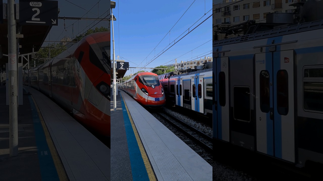 Z 57000 Regio2N IDFM/Frecciarossa ETR 1000/TGV Néo-Duplex InOui gare de Maisons-Alfort - Alfortville