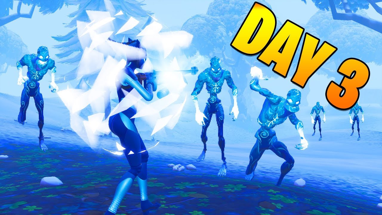 DAY 3 - Destroy Ranged Ice Fiends : ICE STORM CHALLENGES : FORTNITE BATTLE ROYALE