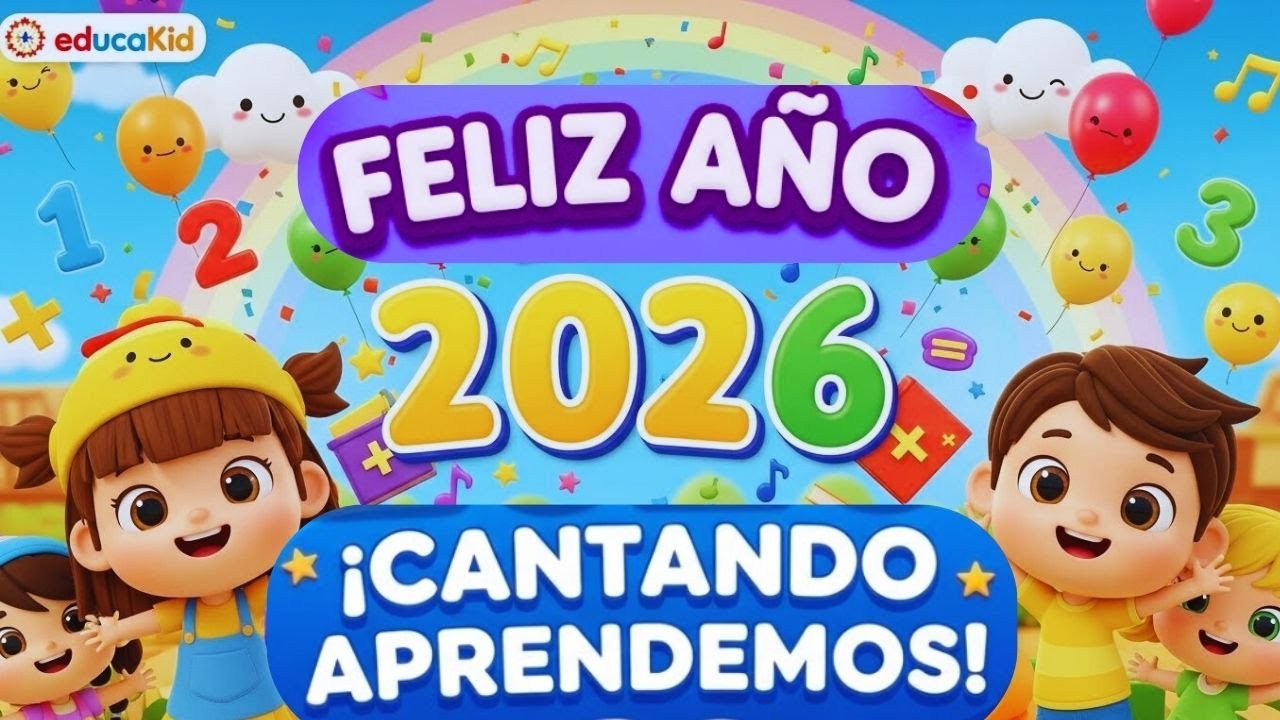 🎆🎶 FELIZ AÑO NUEVO 2026 | Canción Infantil 👧🧒 | EducaKids Aprende Cantando ✨📚