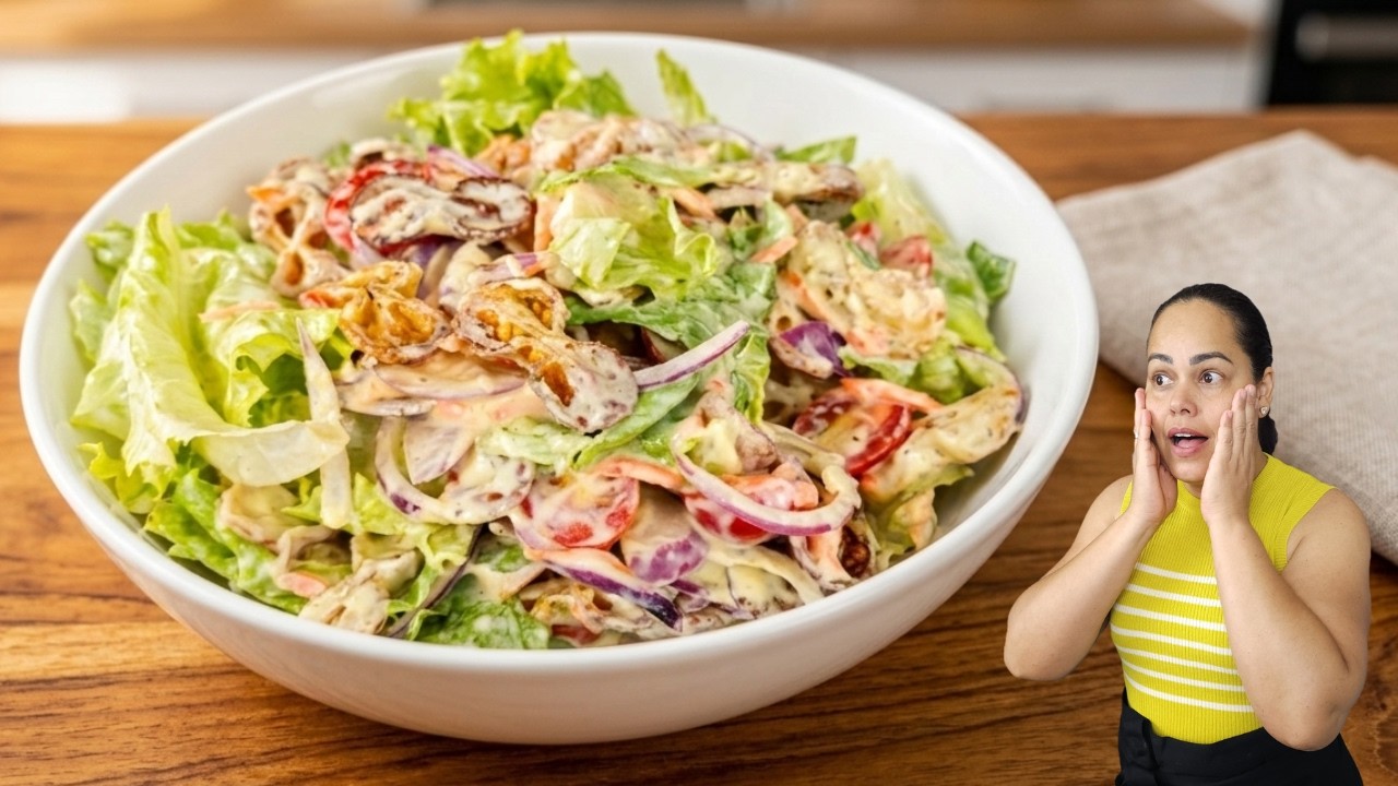 SALADA DE MACARRÃO CROCANTE - ESSA RECEITA VAI TE VICIAR! - Priscila Pinho