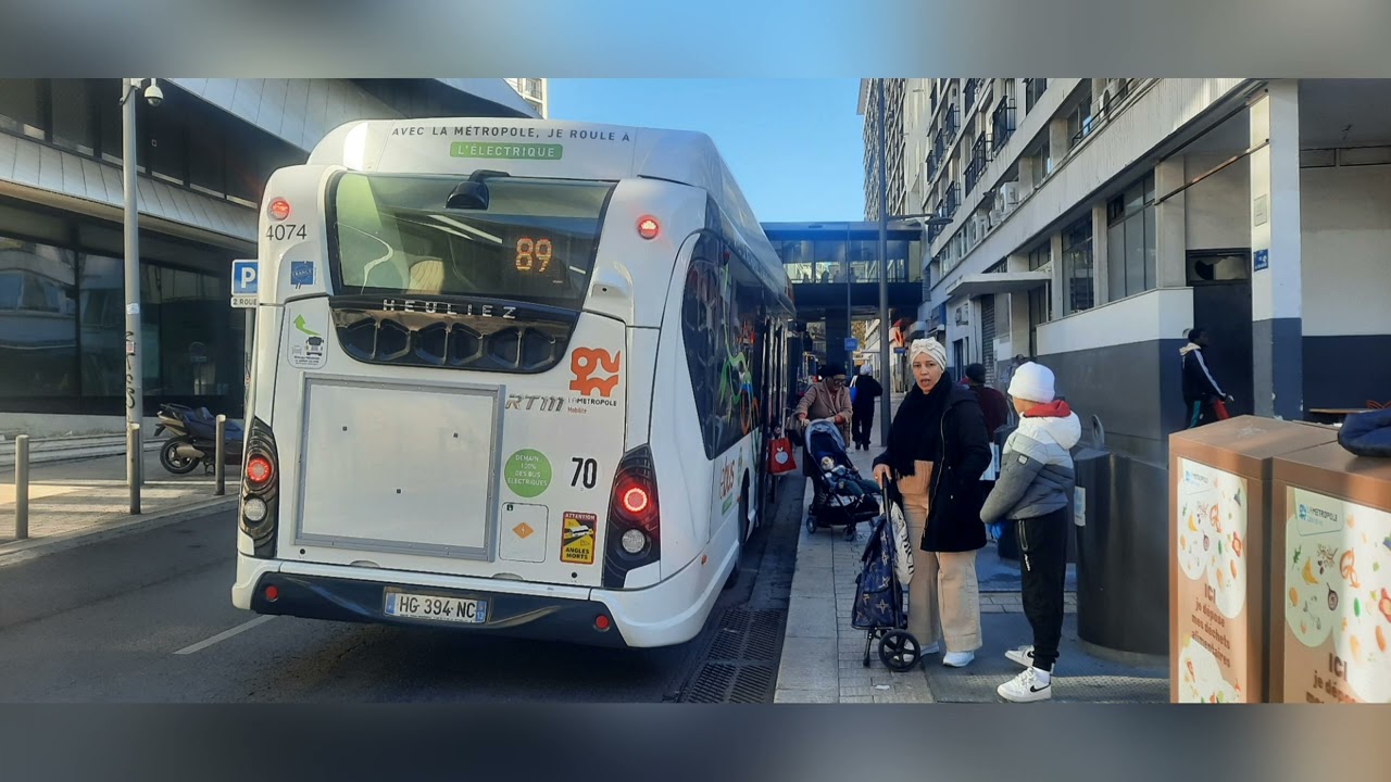 RTM La Métropole Mobilité le bus | Heuliez GX 337 Elec n°4074 | Ligne 89