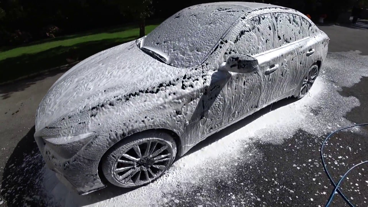 Infiniti Q50 Red Sport FOAM WASH - Black Dirty Car Wash | Auto Fanatic