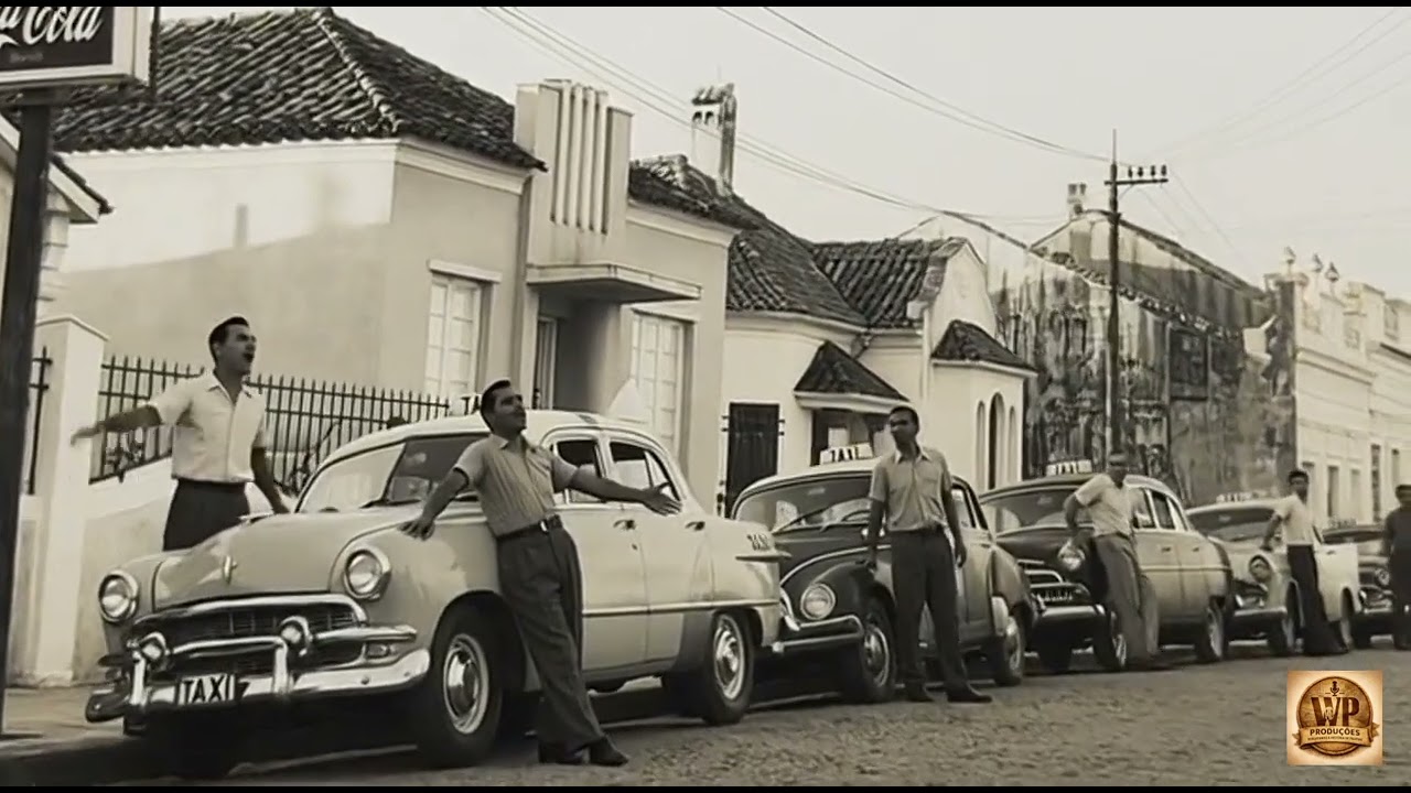 Ponto de táxi e Pelotas década de 60 